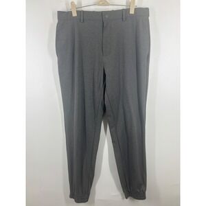 Uniqlo Mens Ultra Stretch Active Jogger Pants Gray Tapered Zip Pocket M